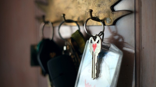 Sets of keys on a key rack